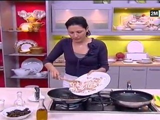 choumicha recette pastilla crevettes et poulet aux fruits de mer et champignon noirs chinois