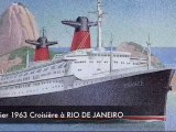 Model of the ocean liner ss FRANCE