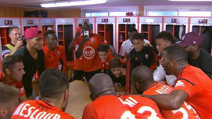 Ligue 1 - 7ème journée - La joie des Lorientais dans les vestiaires
