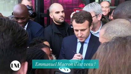 Une enfant ravie de voir Emmanuel Macron - La Nouvelle Edition - 08/03/2017