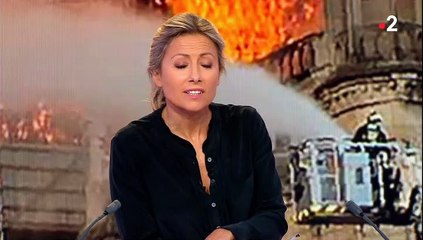 Incendie à Notre-Dame de Paris: Une journaliste de France 2 présente sur place au bord des larmes en direct