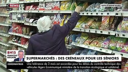 VIRUS - A Saint-Etienne, un supermarché a mis en place un créneau réservé aux personnes de plus de 70 ans - VIDEO