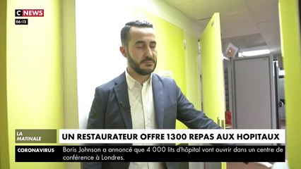VIRUS - Un restaurateur parisien décide d'offrir 1.300 repas aux hôpitaux à destination du personnel soignant - VIDEO