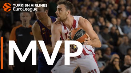 Round 13 MVP: Nikola Milutinov, Olympiacos 	 