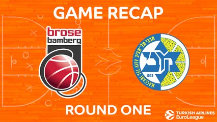 EuroLeague 2017-18 Highlights Regular Season Round 1 video: Bamberg 71-88 Maccabi