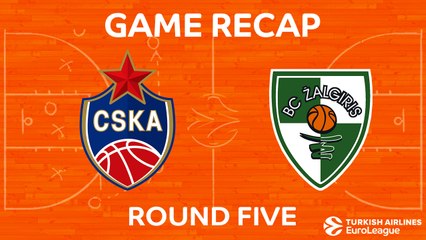 EuroLeague 2017-18 Highlights Regular Season Round 5 video: CSKA 94-91 Zalgiris