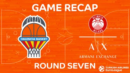 EuroLeague 2017-18 Highlights Regular Season Round 7 video: Valencia 98-103 AX Milan