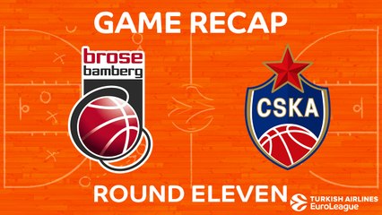 EuroLeague 2017-18 Highlights Regular Season Round 11 video: Bamberg 76-92 CSKA Moscow
