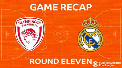 EuroLeague 2017-18 Highlights Regular Season Round 11 video: Olympiacos 92-83 Madrid