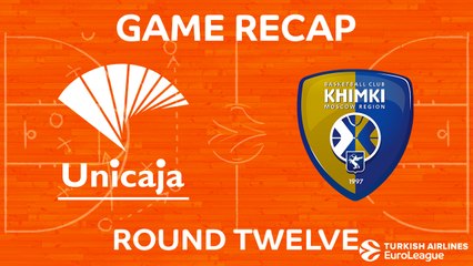EuroLeague 2017-18 Highlights Regular Season Round 12 video: Unicaja 93-84 Khimki