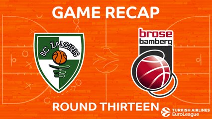 EuroLeague 2017-18 Highlights Regular Season Round 13 video: Zalgiris 88-84 Bamberg