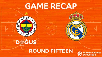EuroLeague 2017-18 Highlights Regular Season Round 15 video: Fenerbahce 77-79 Madrid