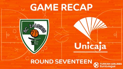 EuroLeague 2017-18 Highlights Regular Season Round 17 video: Zalgiris 79-77 Unicaja