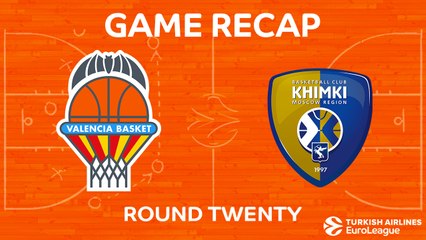 EuroLeague 2017-18 Highlights Regular Season Round 20 video: Valencia 85-83 Khimki