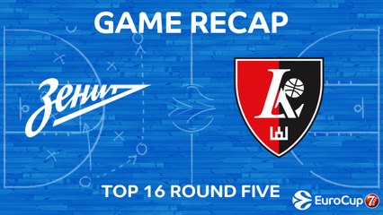 7DAYS EuroCup Highlights Top 16, Round 5: Zenit 113-100 Rytas