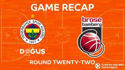 EuroLeague 2017-18 Highlights Regular Season Round 22 video: Fenerbahce 77-69 Bamberg