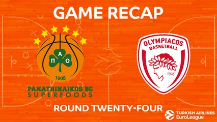 EuroLeague 2017-18 Highlights Regular Season Round 24 video: Panathinaikos 85-87 Olympiacos