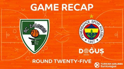 EuroLeague 2017-18 Highlights Regular Season Round 25 video: Zalgiris 78-85 Fenerbahce