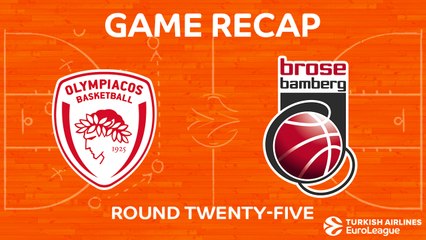 EuroLeague 2017-18 Highlights Regular Season Round 25 video: Olympiacos 87-79 Bamberg