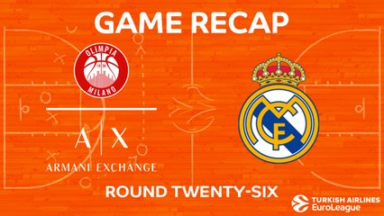 EuroLeague 2017-18 Highlights Regular Season Round 26 video: AX Milan 77-88 Madrid