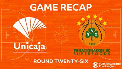 EuroLeague 2017-18 Highlights Regular Season Round 26 video: Unicaja 79-90 Panathinaikos