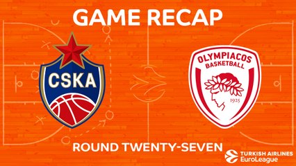 EuroLeague 2017-18 Highlights Regular Season Round 27 video: CSKA 89-81 Olympiacos