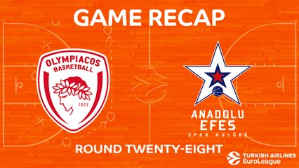 EuroLeague 2017-18 Highlights Regular Season Round 28 video: Olympiacos 89-82 Efes