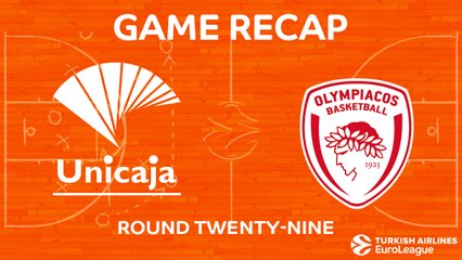 EuroLeague 2017-18 Highlights Regular Season Round 29 video: Unicaja 87-85 Olympiacos