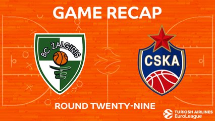 EuroLeague 2017-18 Highlights Regular Season Round 29 video: Zalgiris 85-73 CSKA
