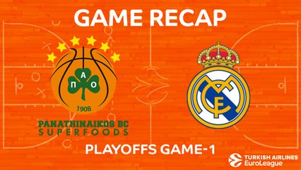 EuroLeague 2017-18 Highlights Playoffs Game 1 video: Panathinaikos 95-67 Madrid