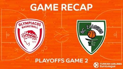 EuroLeague 2017-18 Highlights Playoffs Game 2: Olympiacos 79-68 Zalgiris