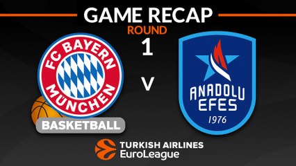 EuroLeague 2018-19 Highlights Regular Season Round 1 video: Bayern 71-90 Anadolu Efes