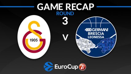 7Days EuroCup Highlights Regular Season, Round 3: Galatasaray 84-76 Brescia