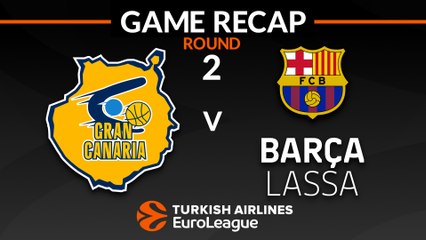EuroLeague 2018-19 Highlights Regular Season Round 2 video: Gran Canaria 87-86 Barcelona