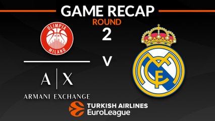 EuroLeague 2018-19 Highlights Regular Season Round 2 video: AX Milan 85-91 Real Madrid 