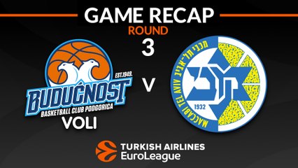 EuroLeague 2018-19 Highlights Regular Season Round 3 video: Buducnost 68-78 Maccabi