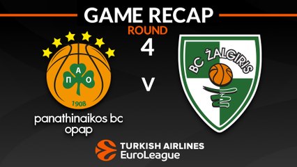 EuroLeague 2018-19 Highlights Regular Season Round 4 video: Panathinaikos 83-87 Zalgiris