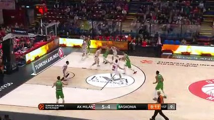 EuroLeague 2018-19 Highlights Regular Season Round 8 video: AX Milan 93-90 Baskonia