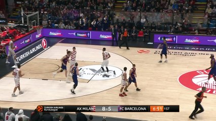 EuroLeague 2018-19 Highlights Regular Season Round 17 video: AX Milan 85-90 Barcelona
