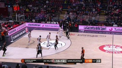  	EuroLeague 2018-19 Highlights Regular Season Round 22 video: AX Milan 90-78 Darussafaka