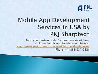 Best Mobile App Development Services in USA by PNJ Sharptech