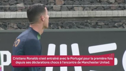 Portugal - Ronaldo s'entraîne avec le Portugal après son interview sur la "trahison"