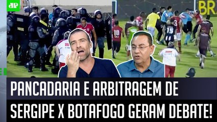 ‘É muito grave: o que aconteceu em Sergipe x Botafogo…’; pancadaria e arbitragem geram debate