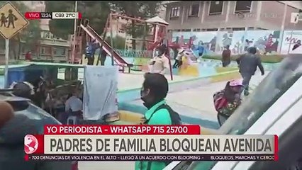 Padres se movilizan y bloquean en la zona de El Tejar en protesta por falta de ítems
