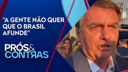 Bolsonaro fala com jornalistas após visita ao Congresso nesta quinta-feira