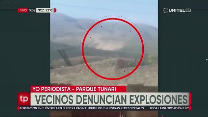 Reportan fuertes explosiones en cerro en cercanías al Parque Tunari