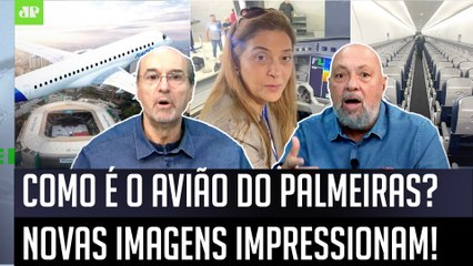 ‘Olha como é o avião do Palmeiras: gente, nenhum clube do Brasil…’; imagens inéditas impressionam