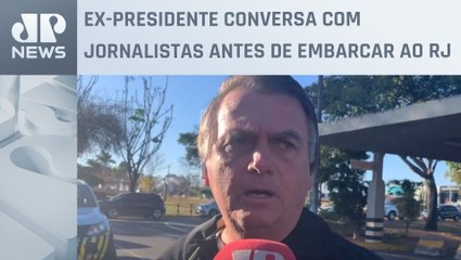 Jair Bolsonaro fala com jornalistas sobre julgamento no TSE