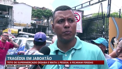 tragédia em Jaboatão: teto de supermercado desaba e mata 1 pessoa. 6  ficaram feridas