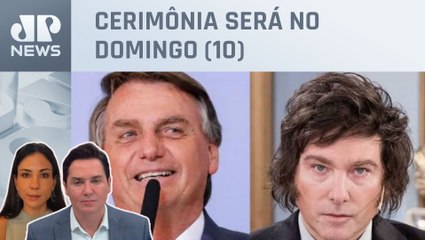 Bolsonaro chega à Argentina para posse de Javier Milei; Amanda Klein e Claudio Dantas analisam